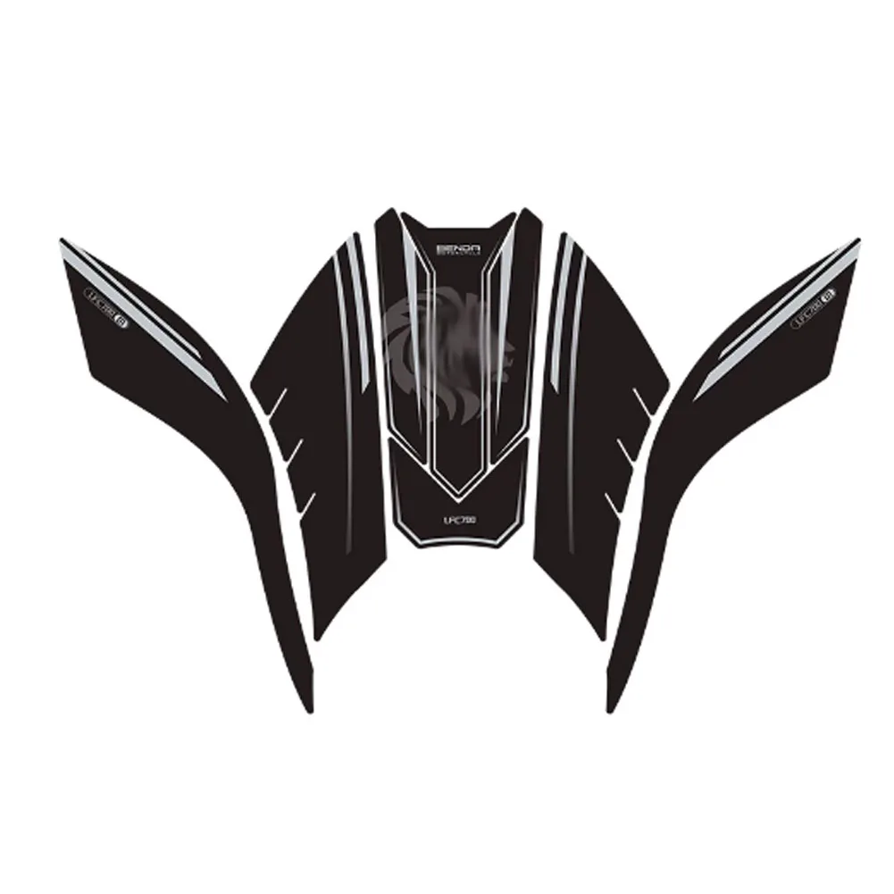 For BENDA LFC700 LFC 700 Motorcycle Side Sticker Fuel Tank Decal Protector Traction Pad Cover Decoration Sets Anti-slip