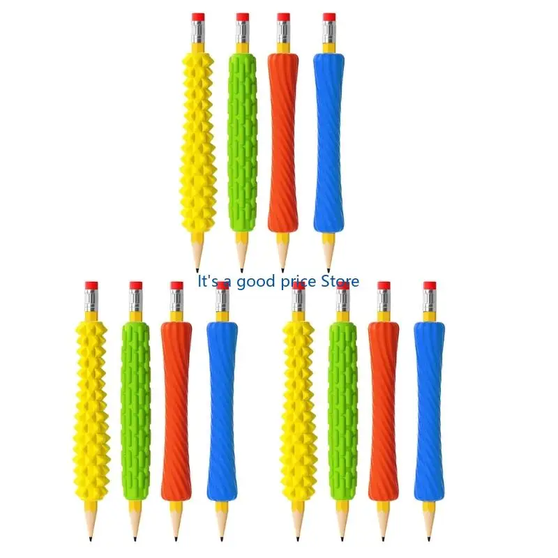 

8/12Pcs Silicone Pen Grip For Kid Adult Ergonomic Writing Aid Silicone Pen Grip Handwriting Grip for Left/Right Handed