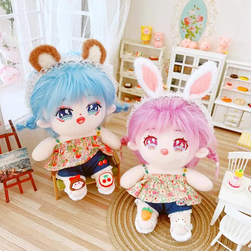 Dolls Accessories 20cm Kawaii Slippers Cherry Shoes Butt Shoes Dress Up Exquisite Beautiful Plush Cotton Doll Clothes Present