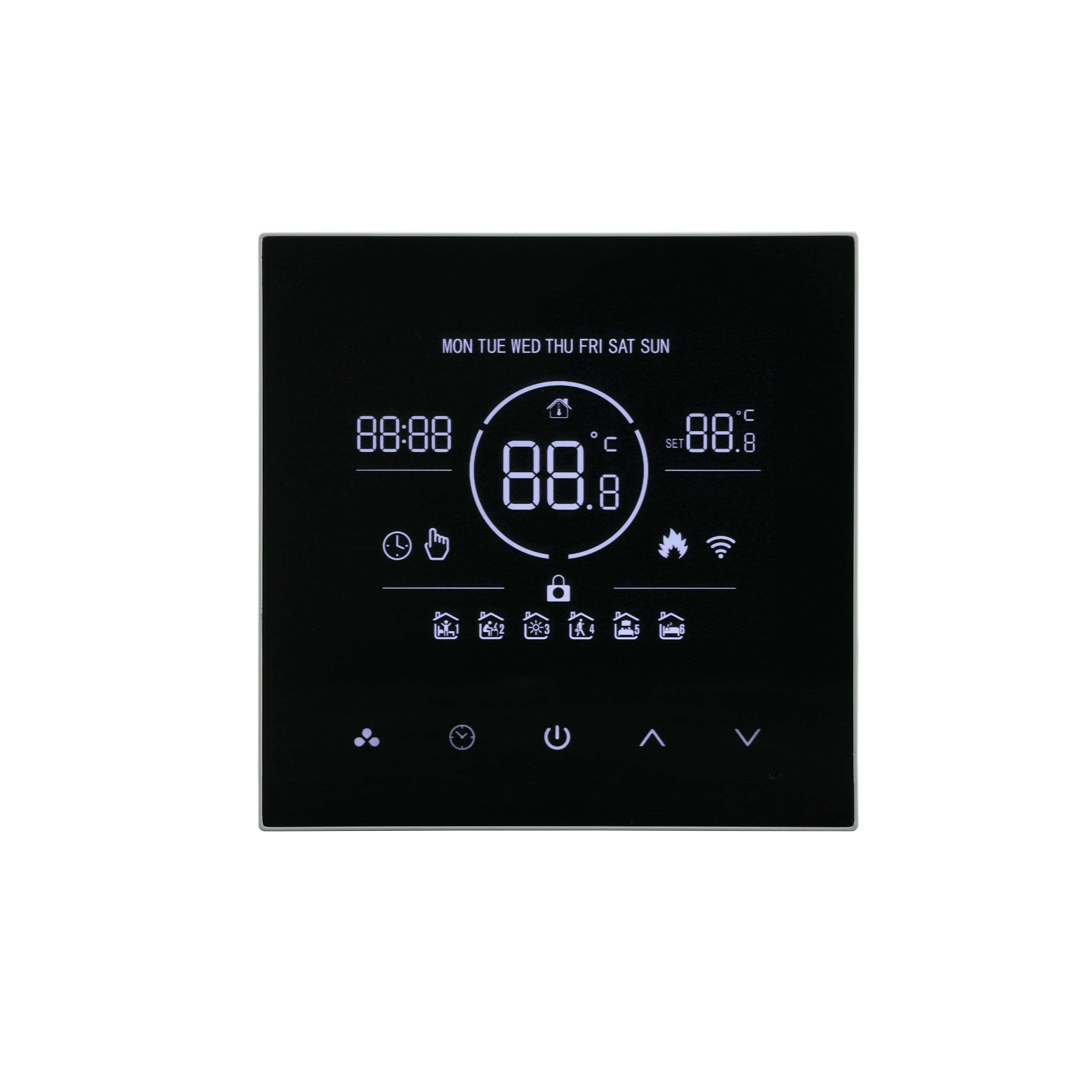 Tuya 509-D Plating Wifi Intelligent Heating Thermostat LCD Display Voice Control Alexa Tuya Alice/Electric/Water Floor