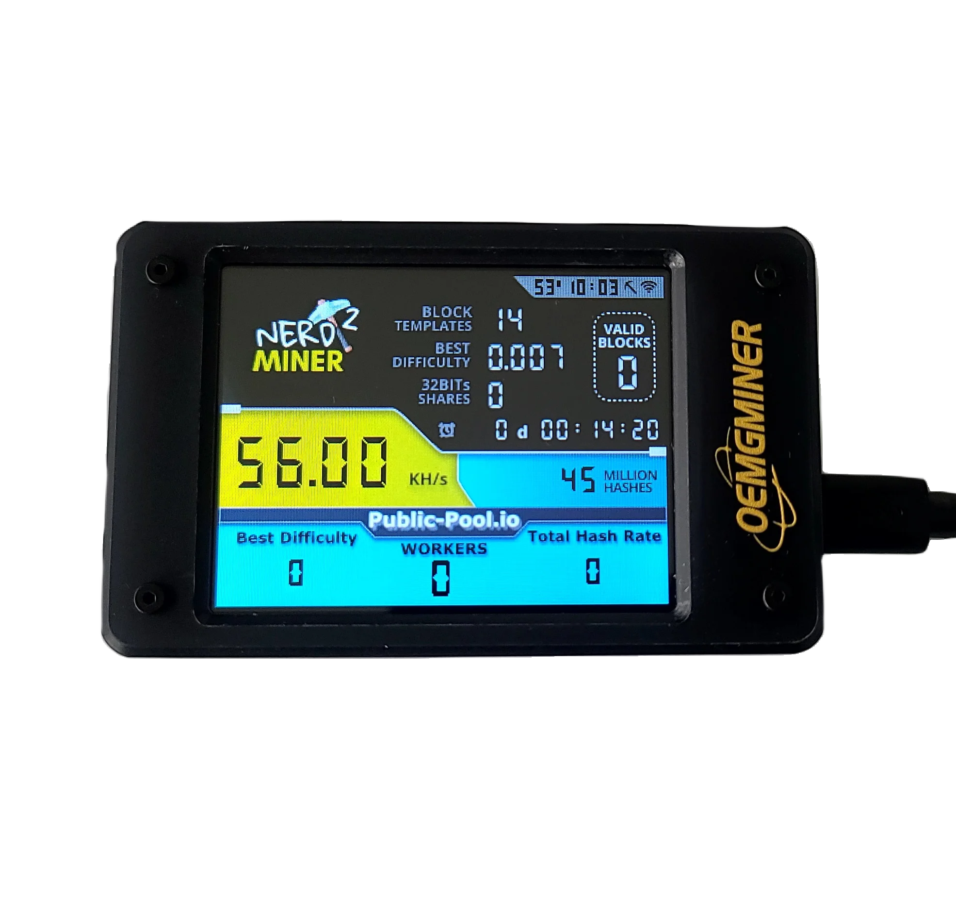Лотерея машина NerdMiner V2pro 78KH/s Hashrate Nerd Miner Mini BTC