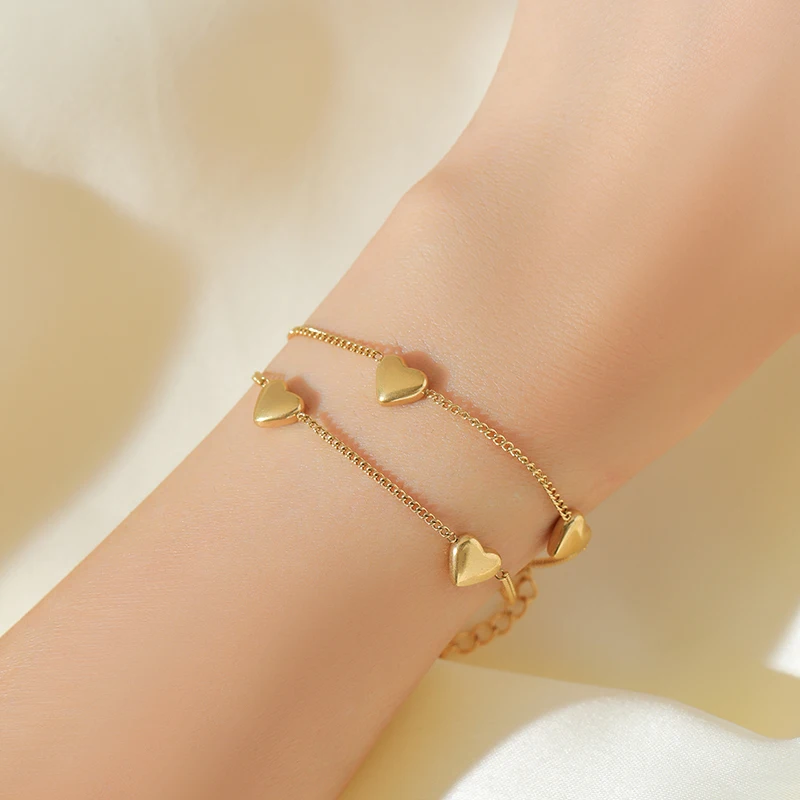 EILIECK 316L Edelstahl Klassisches Synthetisches Zirkon-Perlenarmband für Damen 18K Gold PVD-beschichtet Modeschmuck Handkette – Detail 6