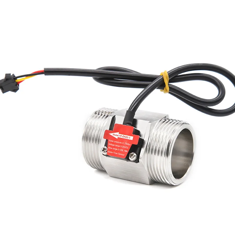 1-1/4 inch Rvs Waterstroomsensor Flowmeter 1.75MPa DC3.5 ~ 24 V NPN Hall Turbine Flow Switch Sensor