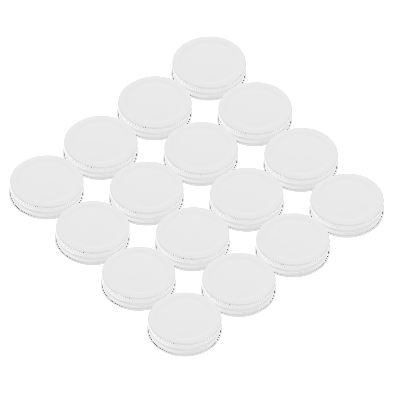 

20 Pcs Can Lids Tinplate Metal Regular Mouth Canning Jar Caps Wide Kitchen One Body Airtight White