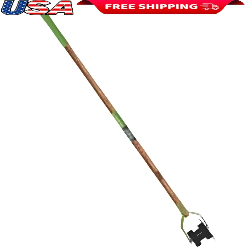 

54 Inch Dual Wheel Rotary Edger Self Sharpening Blades Cushioned Grip Easy Traction Self Cleaning Hardwood Handle Garden Tool