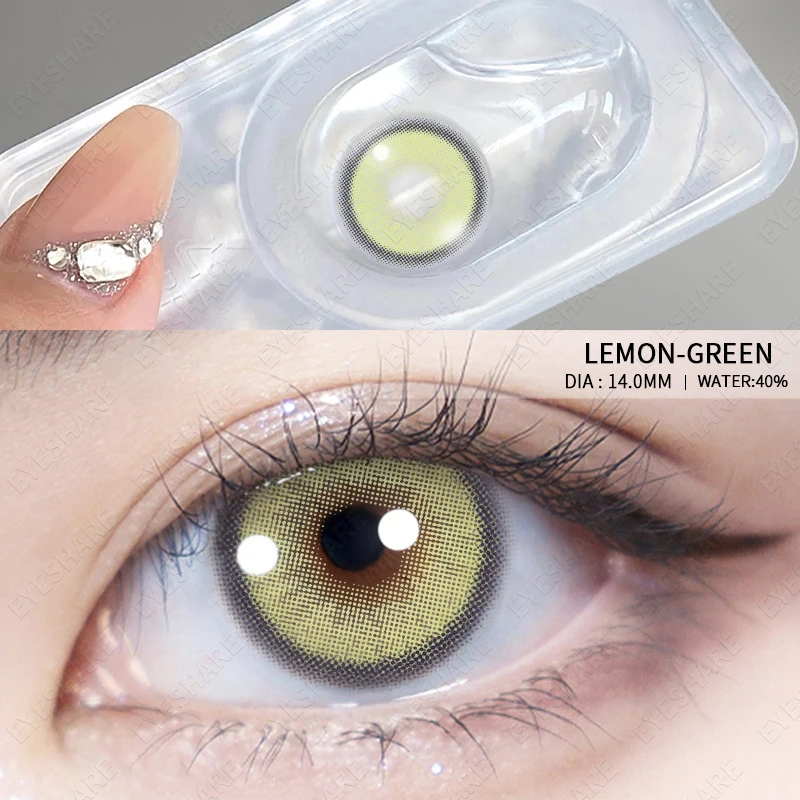 EYESHARE 2pcs Natural Color Contact Lenses for Eyes Colored Contact Lenses for Eyes Color Lenses Yearly Beautiful Colored Lenses