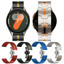 22mm 20mm Metal Band For Samsung Galaxy Watch 7 6 5 4 44mm 40mm Stainless Steel Strap Mens Bracelet For Galaxy 6 Classic 43 47mm
