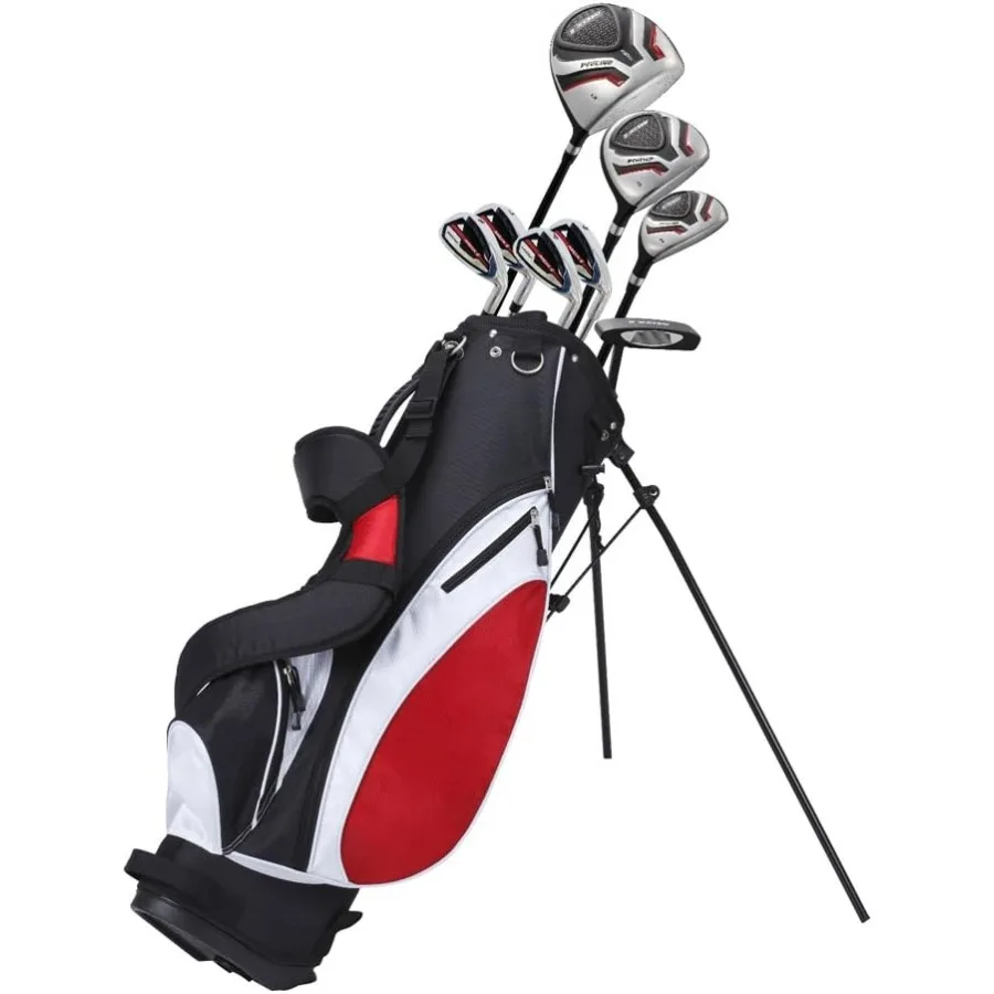 مجموعة نادي الجولف للمراهقين للأعمار 1316 نوادي الجولف للشباب لليد اليمنى واليسرى مع سائق من التيتانيوم من الفولاذ المقاوم للصدأ الهجين 7PW مكاوي مضرب