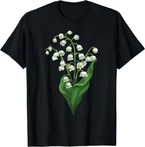 White Lily Of The Valley Spring Flower Watercolor T-Shirt