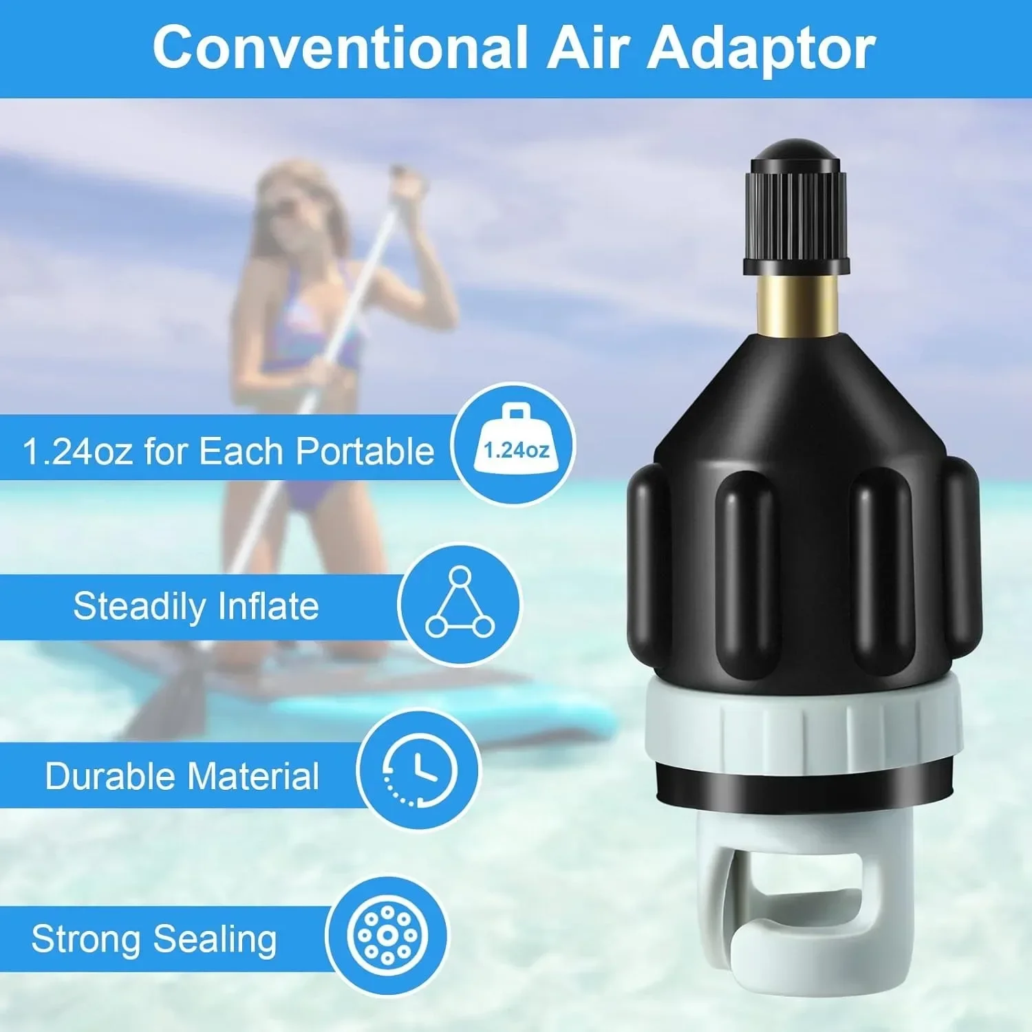 Inflatable Boat SUP Pump Adapter,Premium  Air Sturdy  Air Adapter, Quickly Inflation & Strong Sealing, Paddleboard & Kayak.