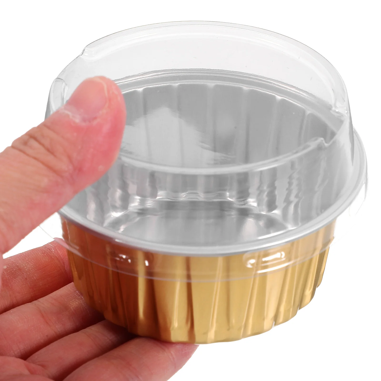

1 set Aluminum Foil Baking Molds Reusable Pudding Mold Tart Pan Small Cake Pans Metal Cake Tin Baking Supplies For Cakes
