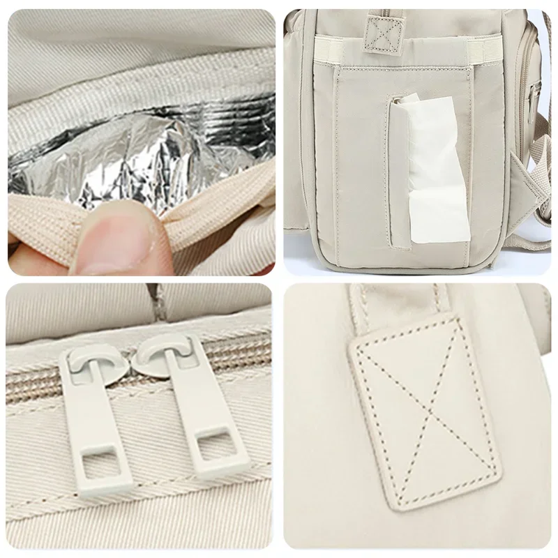 Bolsa de pañales para bebé, mochila de almacenamiento impermeable, bolso de viaje al aire libre, bolsa de maternidad para artículos de bebé, 2