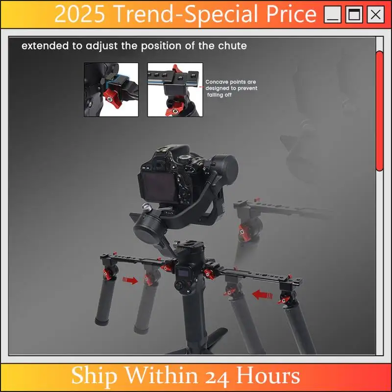 

For DJI Ruying RSC 2 RS2 Pot Handle Portable Double Handheld Stabilizer Carbon Fiber Folding Handle Set Parts A