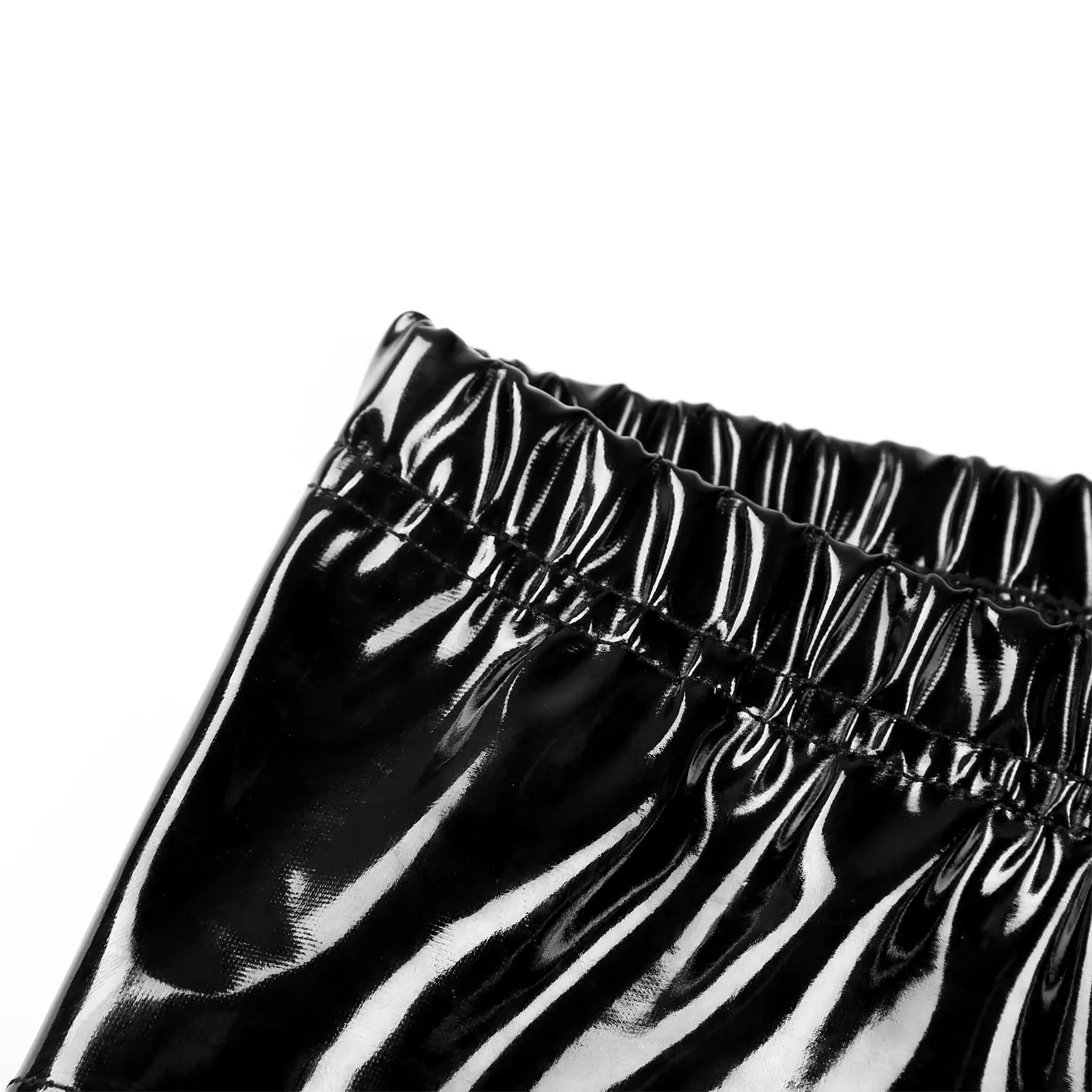 Mens Low Rise Patent Leather Briefs Wet Look Elastic Waist Underpants Underwear Nightclub Party Pole Dancing Costume Nightwear