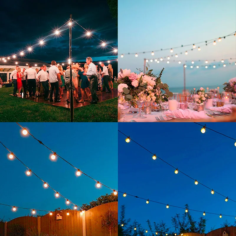 23Meters Patio Mini LED String Light Bulbs Outdoor Garden Tent Camp Lighting G50 Globe Lamp Waterproof Decoration For Wedding