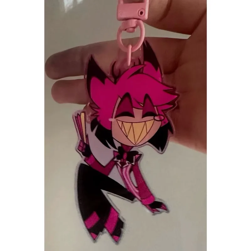 Hazbin Hotel Acrylic Keychain Alastor Vox Cartoon Figure Charms Cute Anime Backpack Bag Pendant Cosplay Gift for Fans Collection
