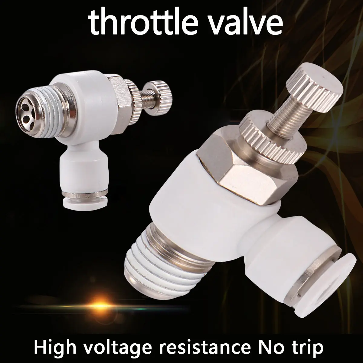 4pcs Pneumatic Flow Control Valve, Adjustable Throttle & Exhaust Air Regulator for 6mm Tube