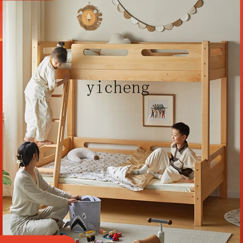 

ZC Upper and Lower Bunk Bunk Bed Bunk Bed Beech Children's Two-Layer Bed