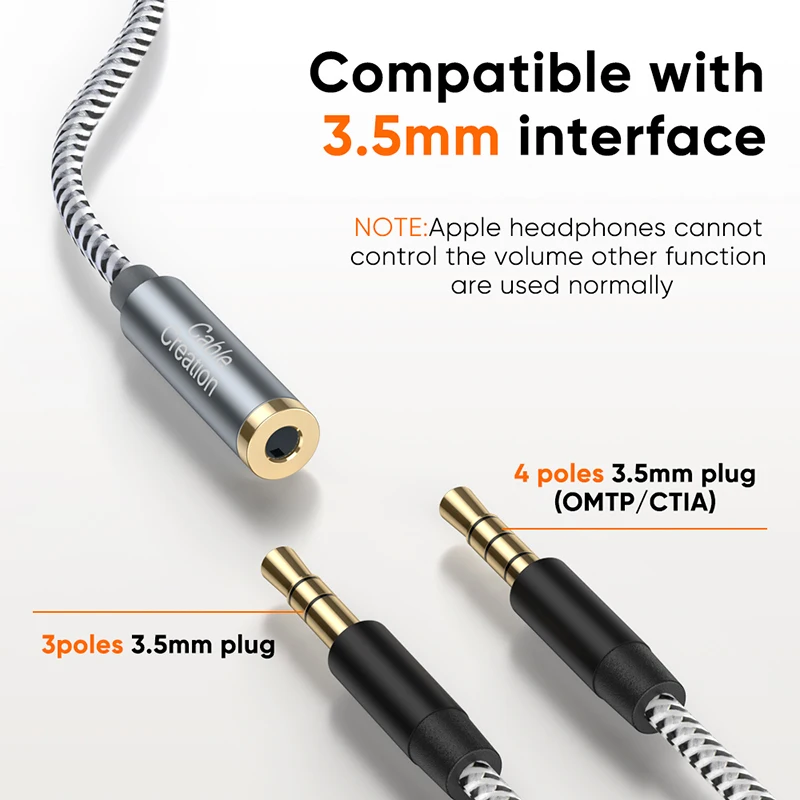 CableCreation USB C to 3.5mm Audio Adapter, Type C to Headphone Adapter, USB C to Aux 24bit/96kHz HiFi DAC Cable