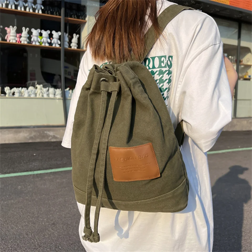 Fashion Women Double Shoulder Bags Designer Handbags High Quality Canvas Female Backpack