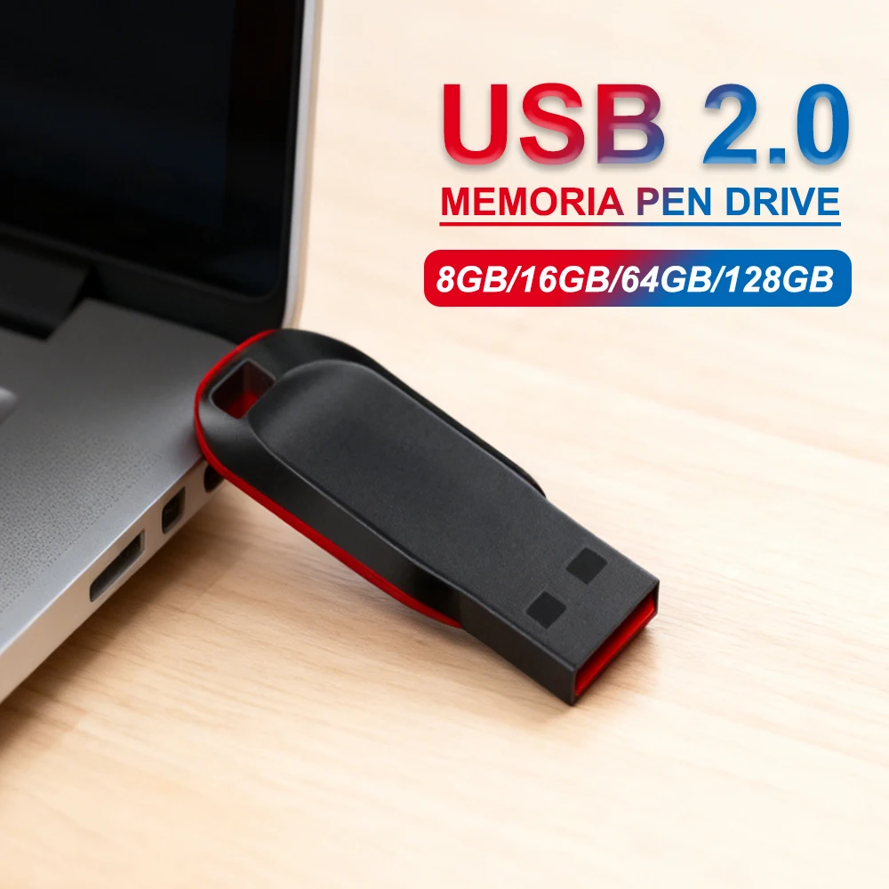

Высокопроизводительные флэш-накопители USB 2.0, 64 ГБ, черный, бесплатный брелок-ручка, 32 ГБ, 128 ГБ, память, мини-подарок для бизнеса