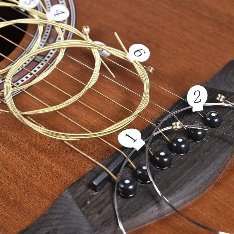 6 corde di ricambio per chitarra acustica di alta qualità per artisti di chitarra, strumenti musicali, corde per chitarra, parte di chitarra
