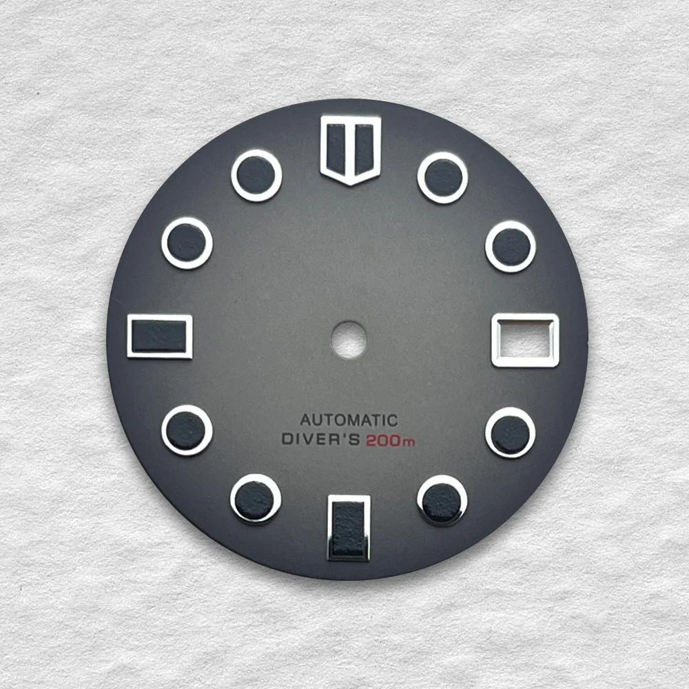 28.5mm S Logo Dial Suitable For NH35 NH36 Automatic Movement Green Luminous Watch Japan Watch Modification Accessories