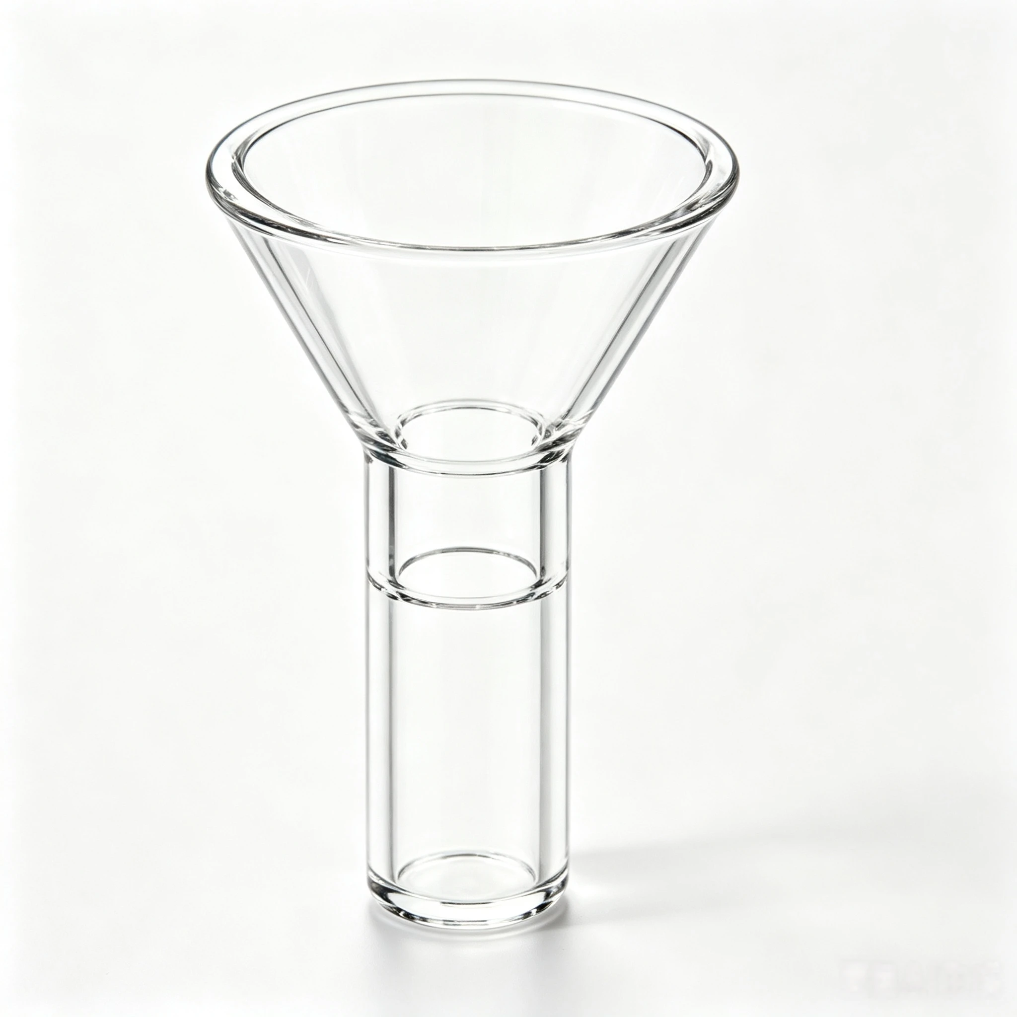 12PCS Transparent  Glass Lab Reducing Transfer Adapter Connector  14mm  Male Female Joint For Laboratory Glass Instrument  Mini Glass Funnels with Handles