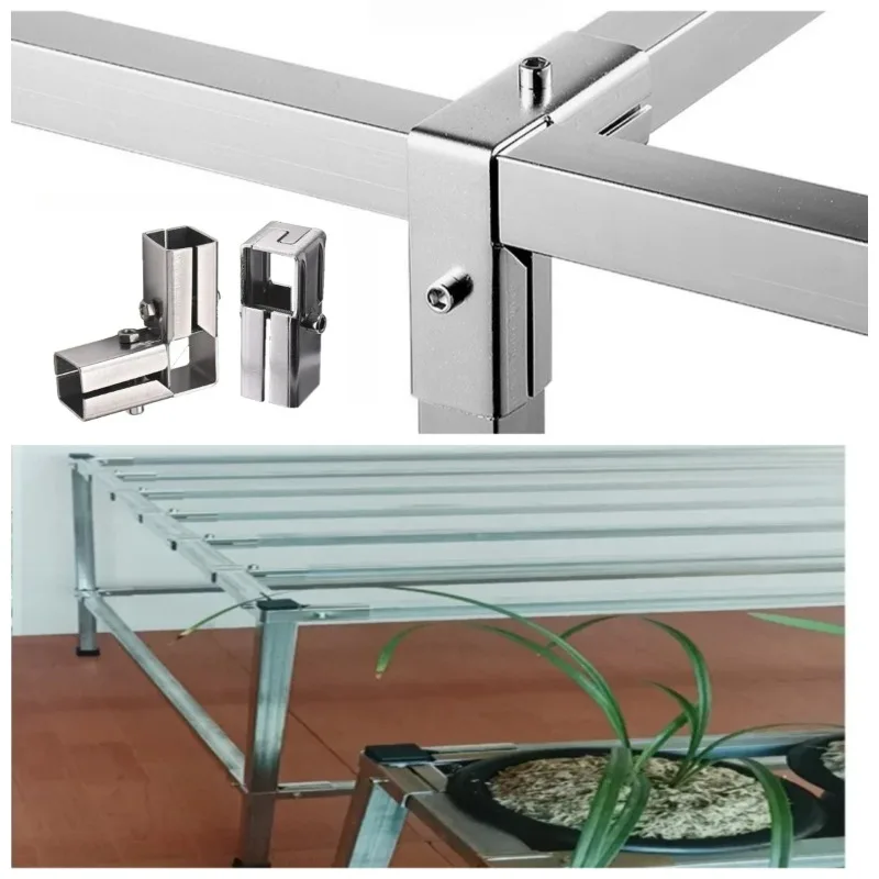25x25mm Square Pipe Connector Stainless Steel 201 Buckle Elbow Pipe Fixed Buckle Square Pipe Fitting Joint