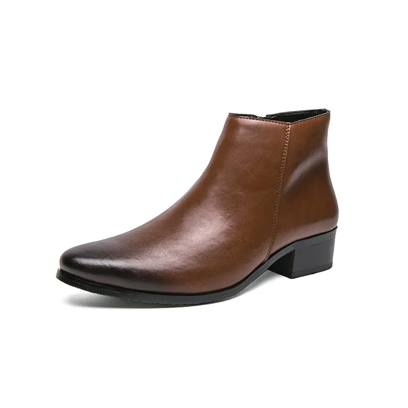 StephanBoots-Chaussures en cuir véritable pour hommes, chaussures d'affaires à enfiler, modèle de bottes formelles pour hommes, chaussures décontractées à la mode