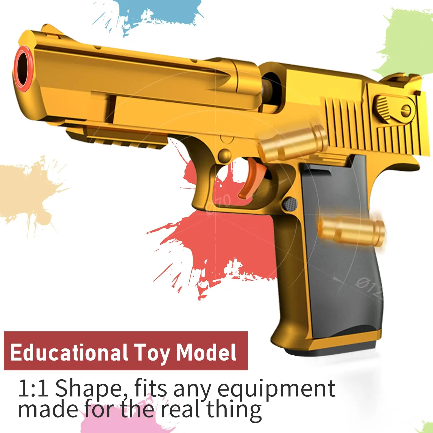 2024. 어린이 장난감 권총, 골드 데저트 이글 소프트 총알 총, M1911 권총 어린이 장난감 총