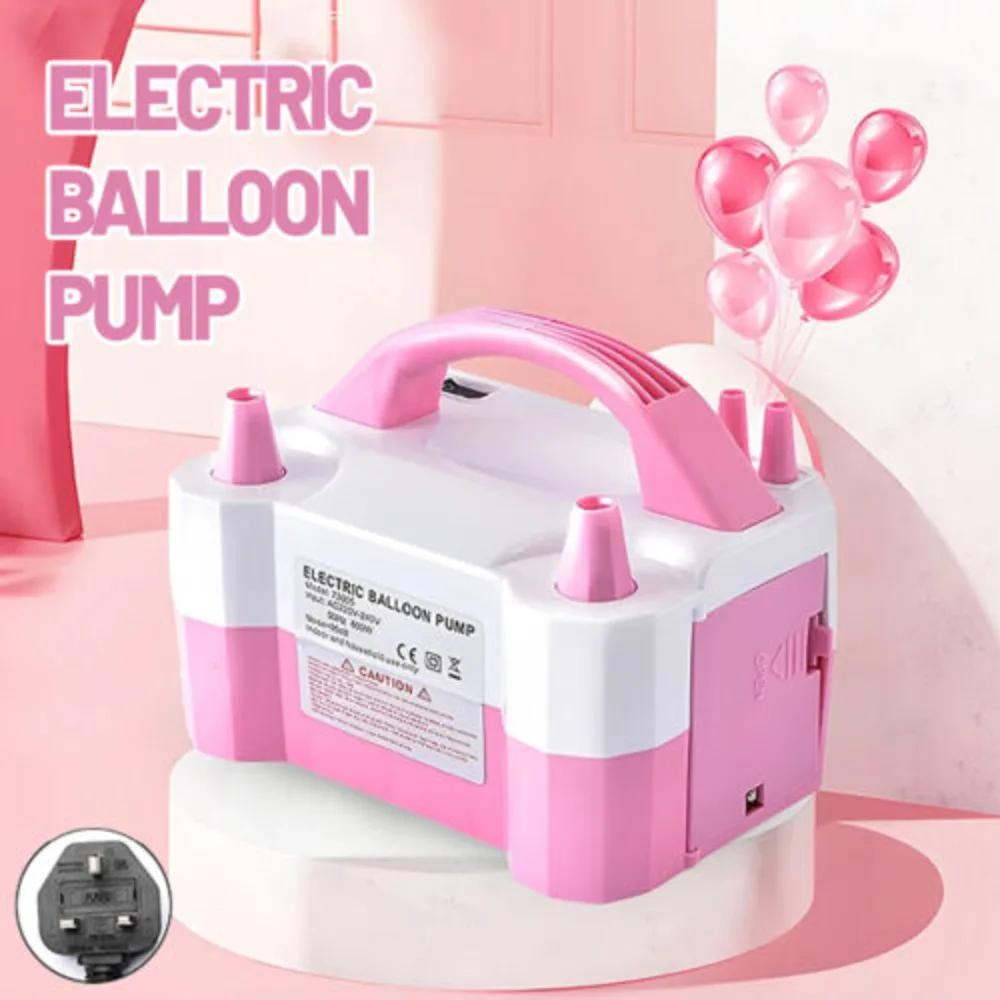 600W Electric Balloon Pump Action Plastic Iator For Party Ballon Tool Pink~