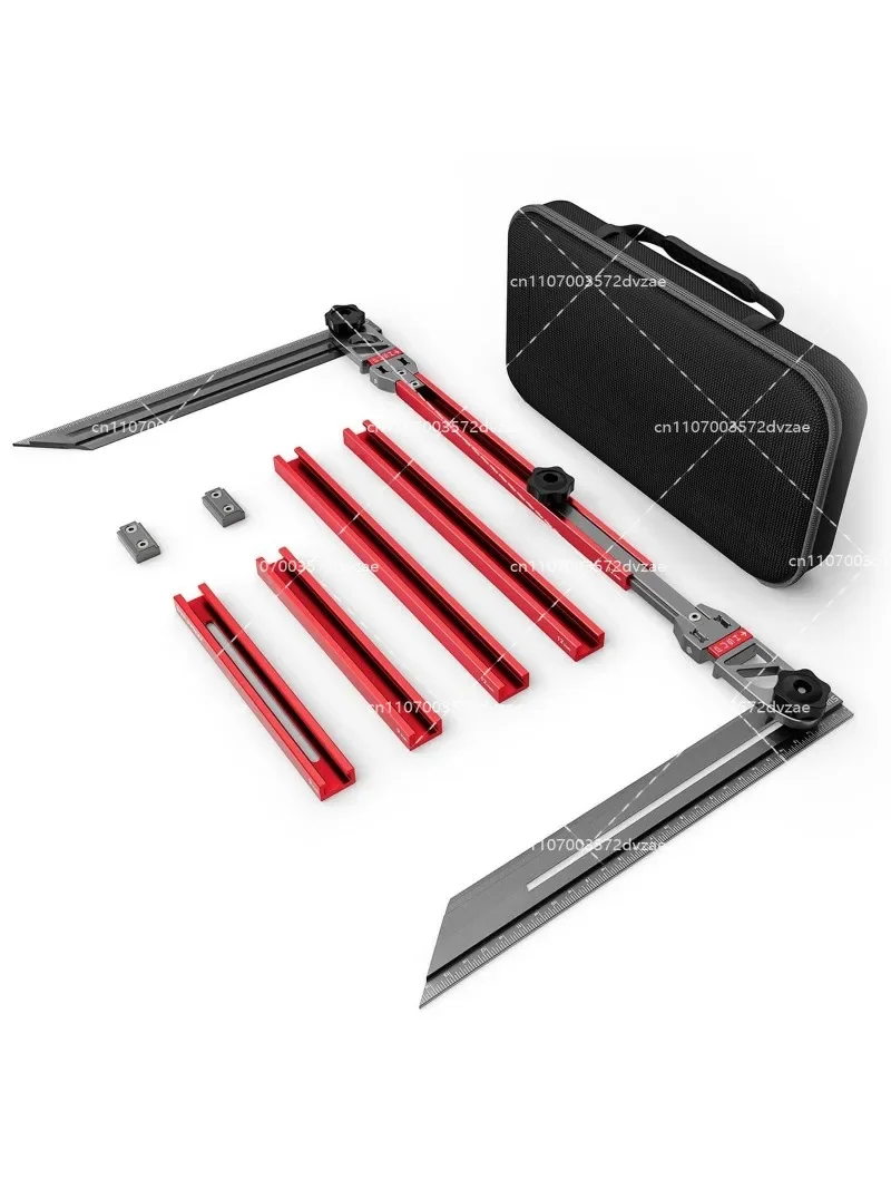 Aluminum Alloy Multi-Function Folding Ruler Stair Tread Gauge Home Tool