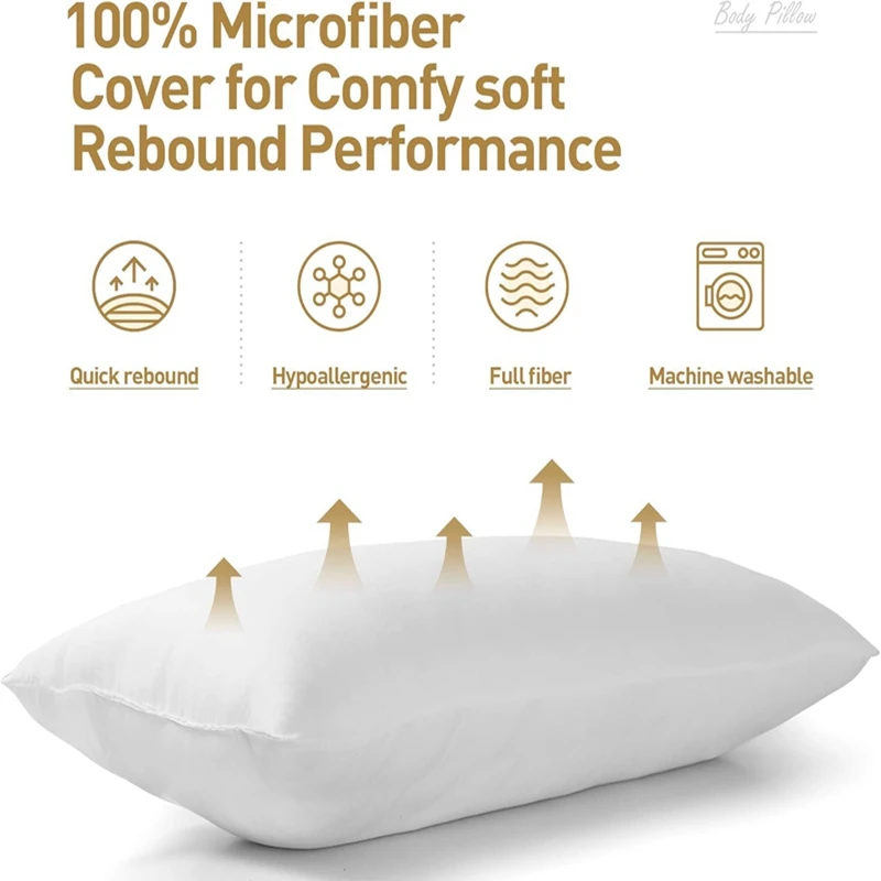 Dakimakura Core Hugging Pillow Inner Long Interior Anime Body Cushion Pad Rectangle Sleep Pillow Insert Filling Bed Accessories