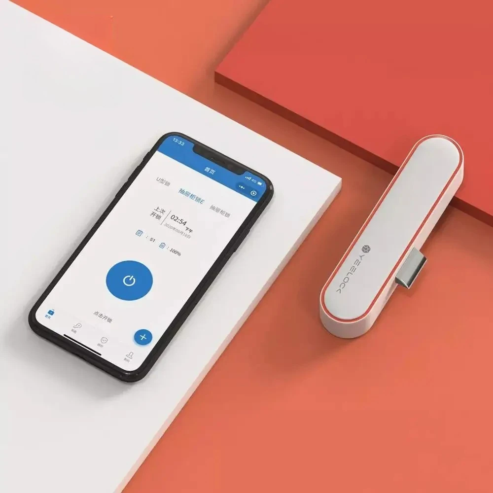 Xiaomi-Smart Drawer Cabinet Lock, Mijia Yeelight, Keyless Bluetooth App Desbloqueio, Anti-Roubo, Segurança Infantil, Segurança de Arquivos, Novo