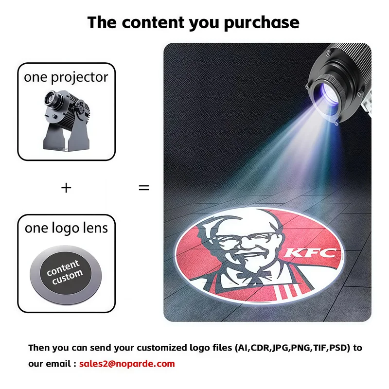 135W 160W High Power Super Clear Advertising Logo Led Projector Door Head Pattern Text Custom Gobo Light City Projector Lighting