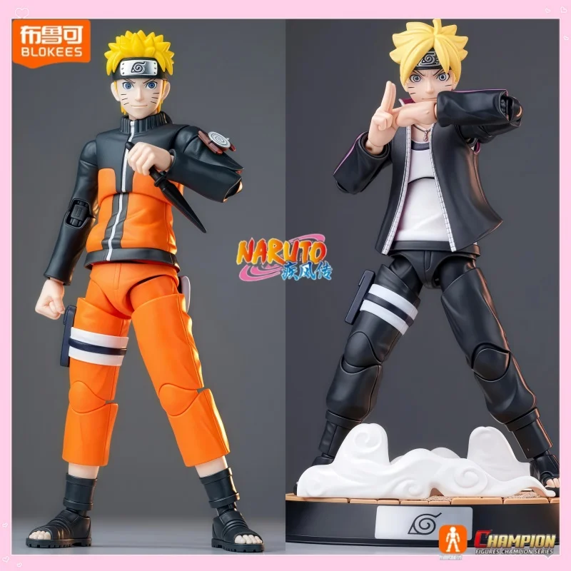 

In Stock New Genuine Blokees Naruto Champion Class Uzumaki Boruto Action Figures Pvc Toys Assembly Model Collection Gifts