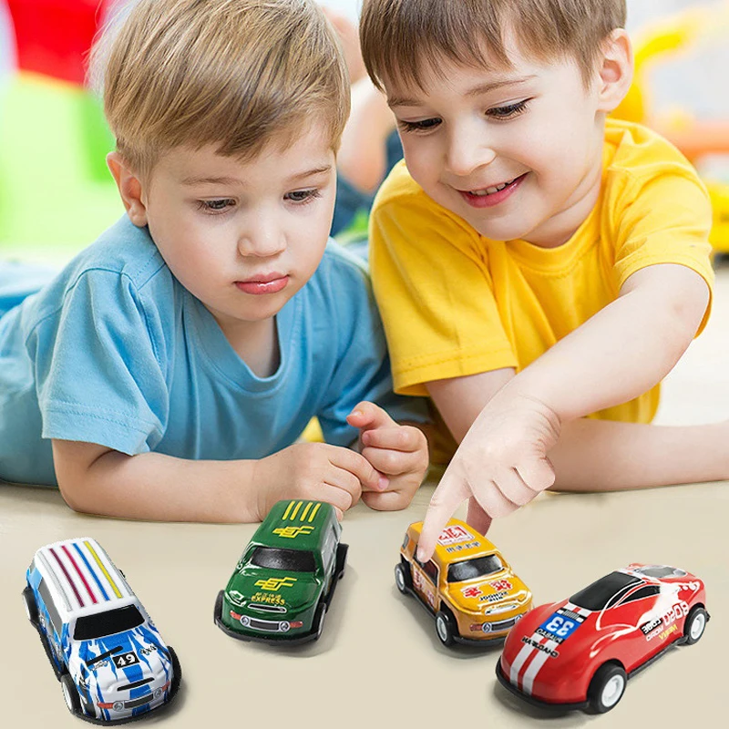 Pull Back Car Toys Car Children Racing Car Baby Mini Cars Cartoon Pull Back Go Kart Kids Toys Children Boy Gifts Random Col DS29