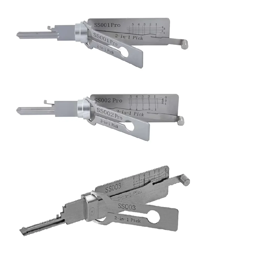 Lishi 2 en 1 Estilo SS001 SS002 pro SS003 ganzúa y decodificador