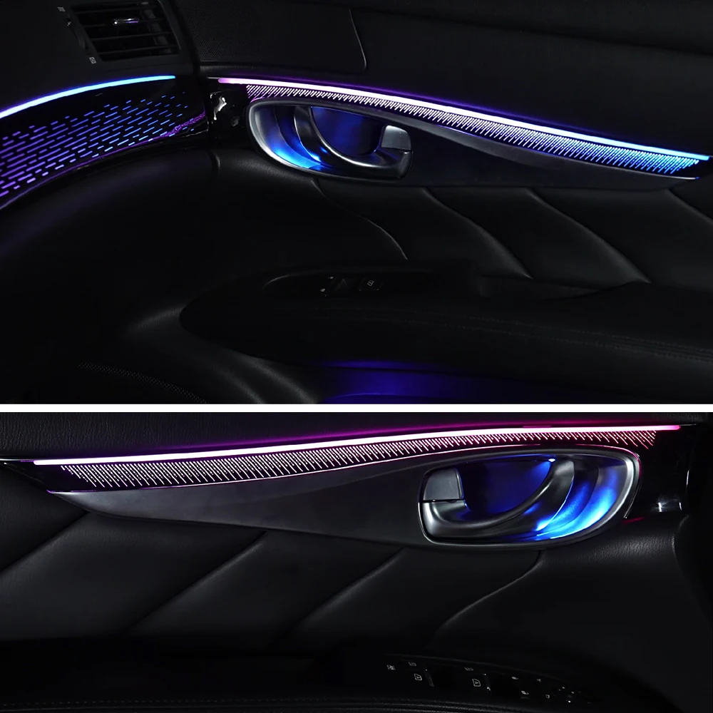 For Infiniti Q70 Q70L M25 M35 M37 M56 2011-2021 Car Ambient Light Dashboard Door Decoration Symphony Atmosphere Lamp APP Control