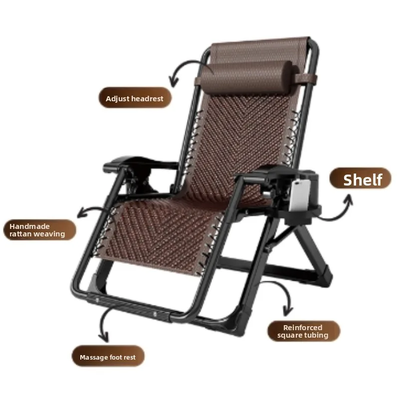 كرسي كرسي محمول قابل للطي مريح للجلوس والنوم لكبار السن قيلولة شرفة مكتب استخدام الراحة المنزلية #6