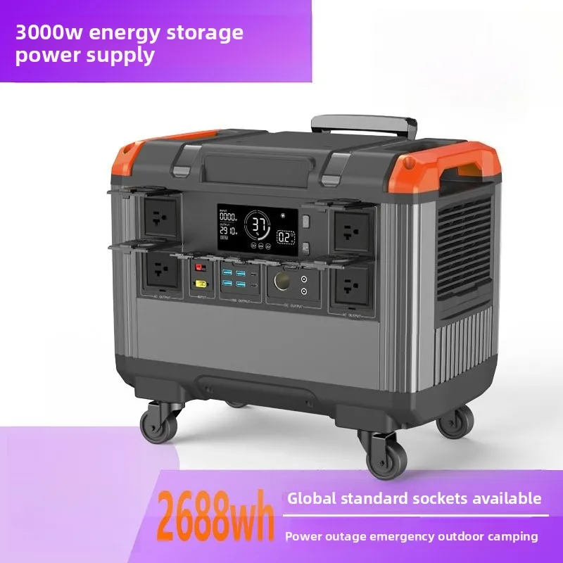 3000W Portable Power Station LiFePO4 Solar Generator for Outdoor Emergency Home Backup