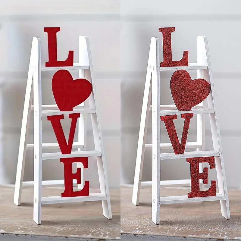 LOVE Valentine Ladder Model Tabletop Ornaments Home Decoration For Girlfriend Wife Gift