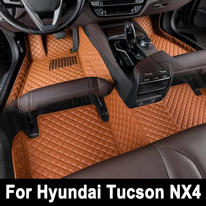 

Car Floor Mats For Hyundai Tucson NX4 2022 2023 Carpets Luxury Leather Mat Rugs Anti Dirty Pad Interior Parts Car Accessories