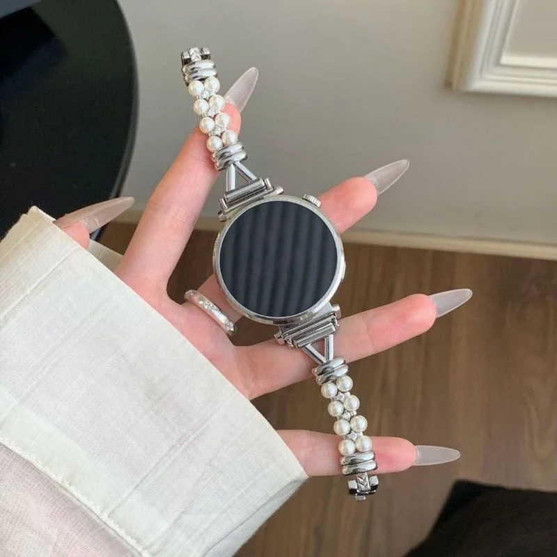 

22mm/20mm/18mm V-Chain Pearl Fashion Strap for Huawei GT5/GT5 Pro/GT4/GT2/3/4