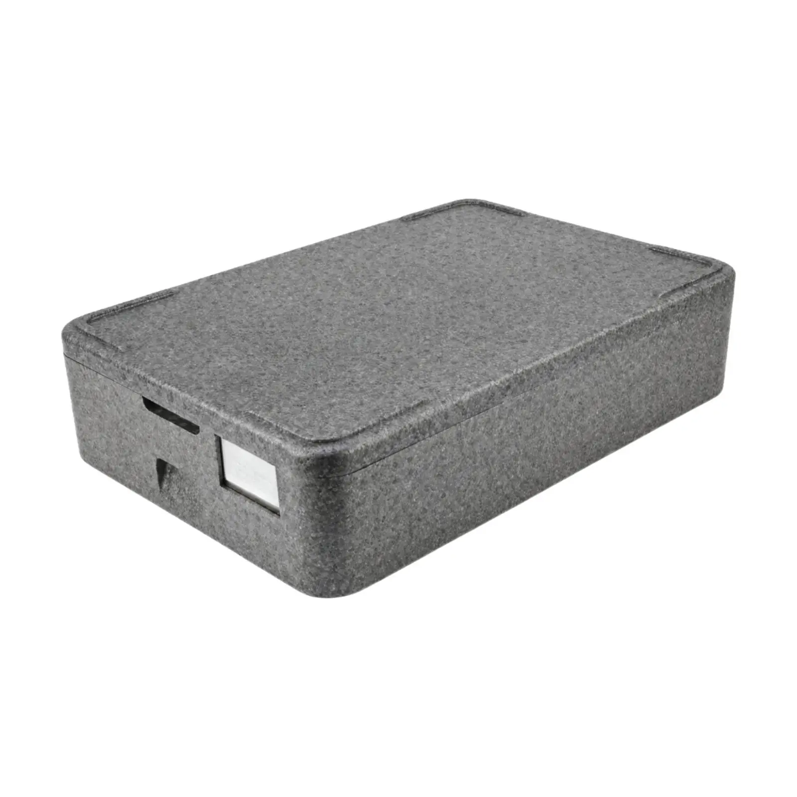 Insulated Foam Transport Container for Baked Food with Built-in Handholds and Matching Lid