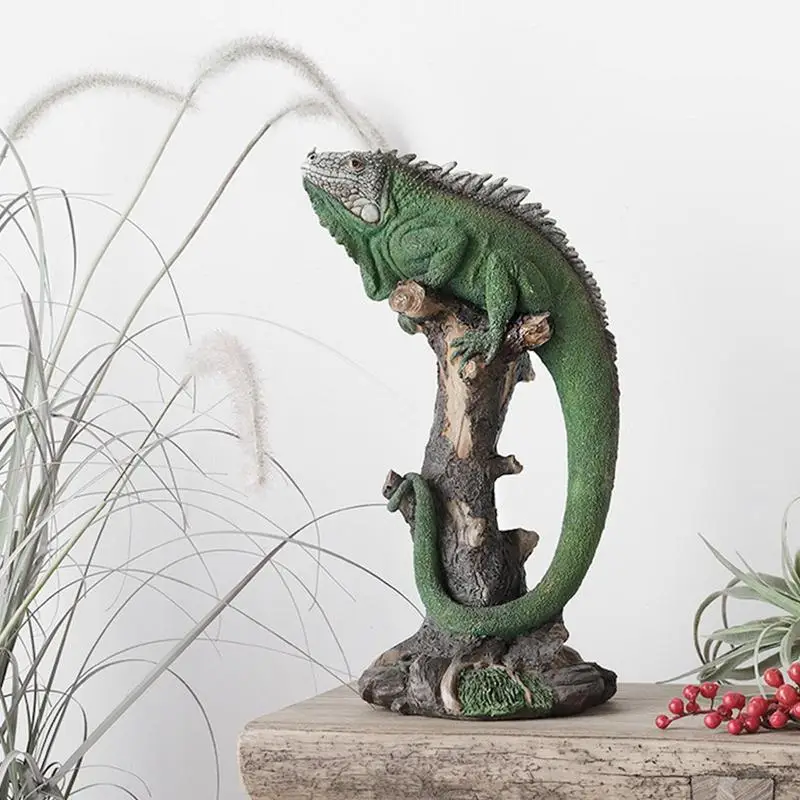 Garden Lizard Decor Vivid Eco-Friendly Tabletop Lizard Figurine Creative Gifts Indoor Figurines For Showcase Living Room