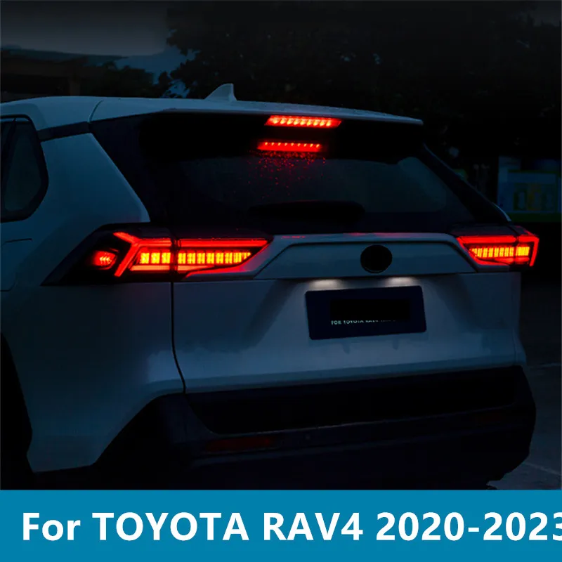 

For TOYOTA RAV4 2020-2023 Rear bumper lamp modified LED brake light rear fog light anti-tailing Rear-end light decoration