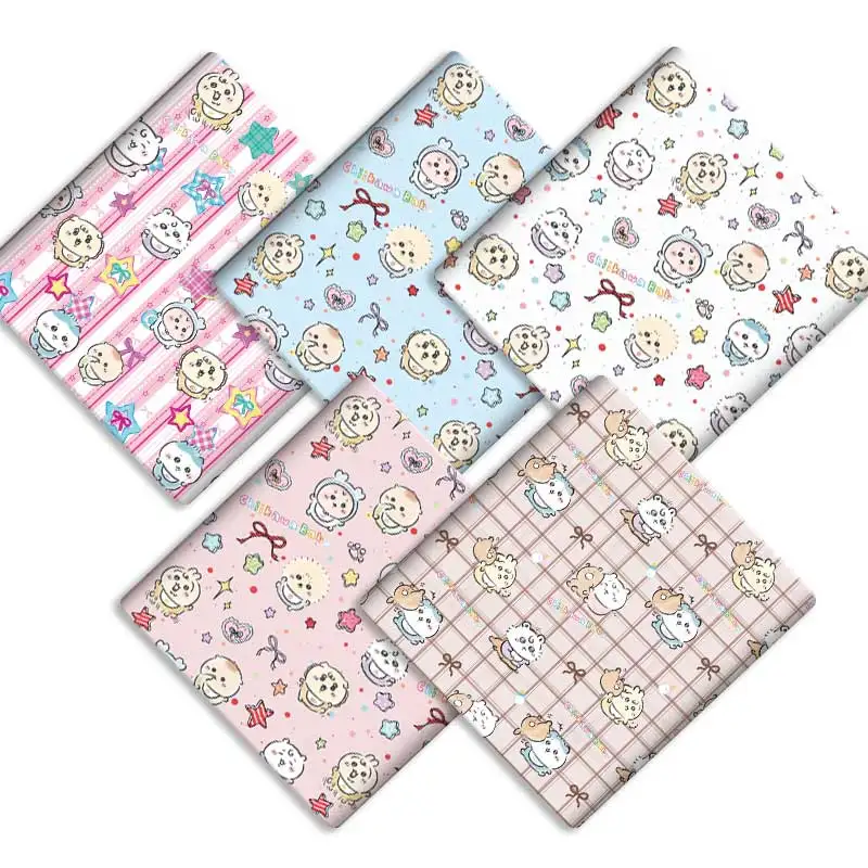 Cartoon Polyester fabric 140x50cm cotton fabric Patchwork Tissue Kid Home Textile Sewing Doll Dress Curtain Fabric