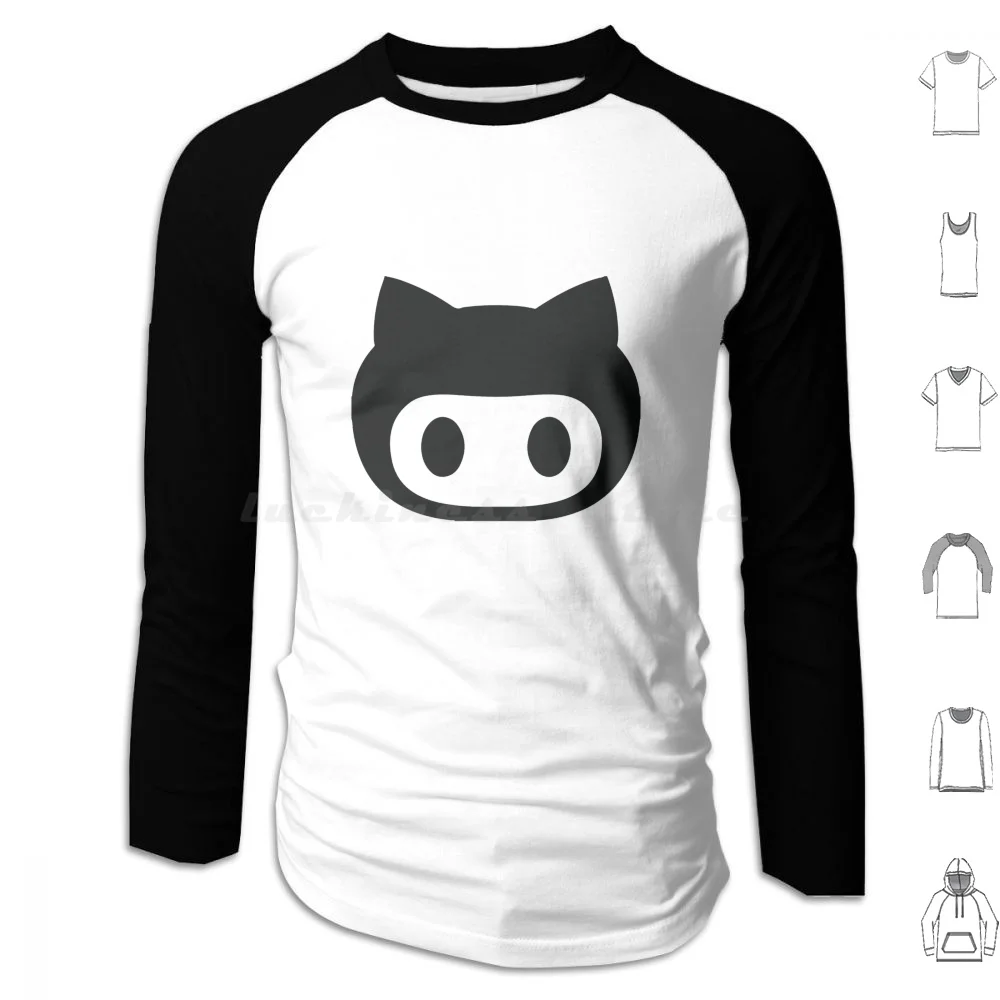Gitface moletom com capuz de algodão manga comprida Github Octocat Boné mexicano Charro Boné Java Html5 Código Programador Coleção Microsoft